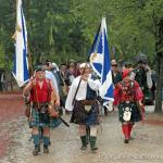 marching in the rain