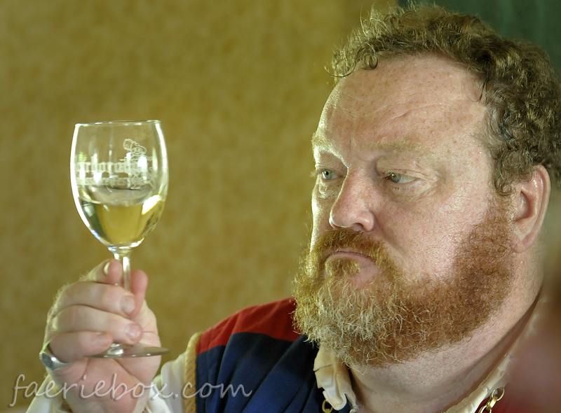 His Maj. at the wine tasting