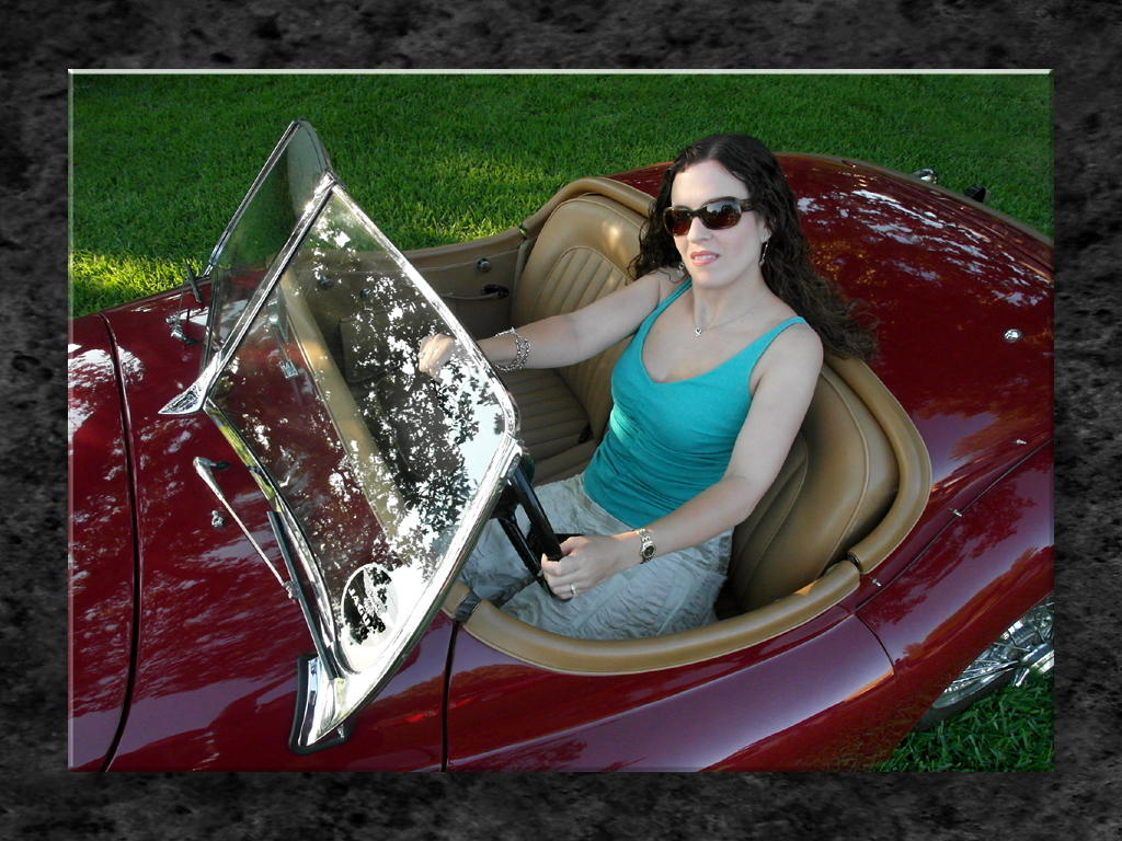in Lou's Jag