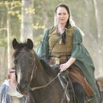 Maid Marian rides in